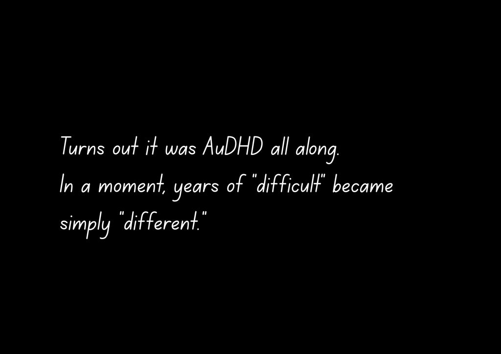 Confirmed: It's AuDHD (Simply Different) | Acrylic Print | Late Diagnosis