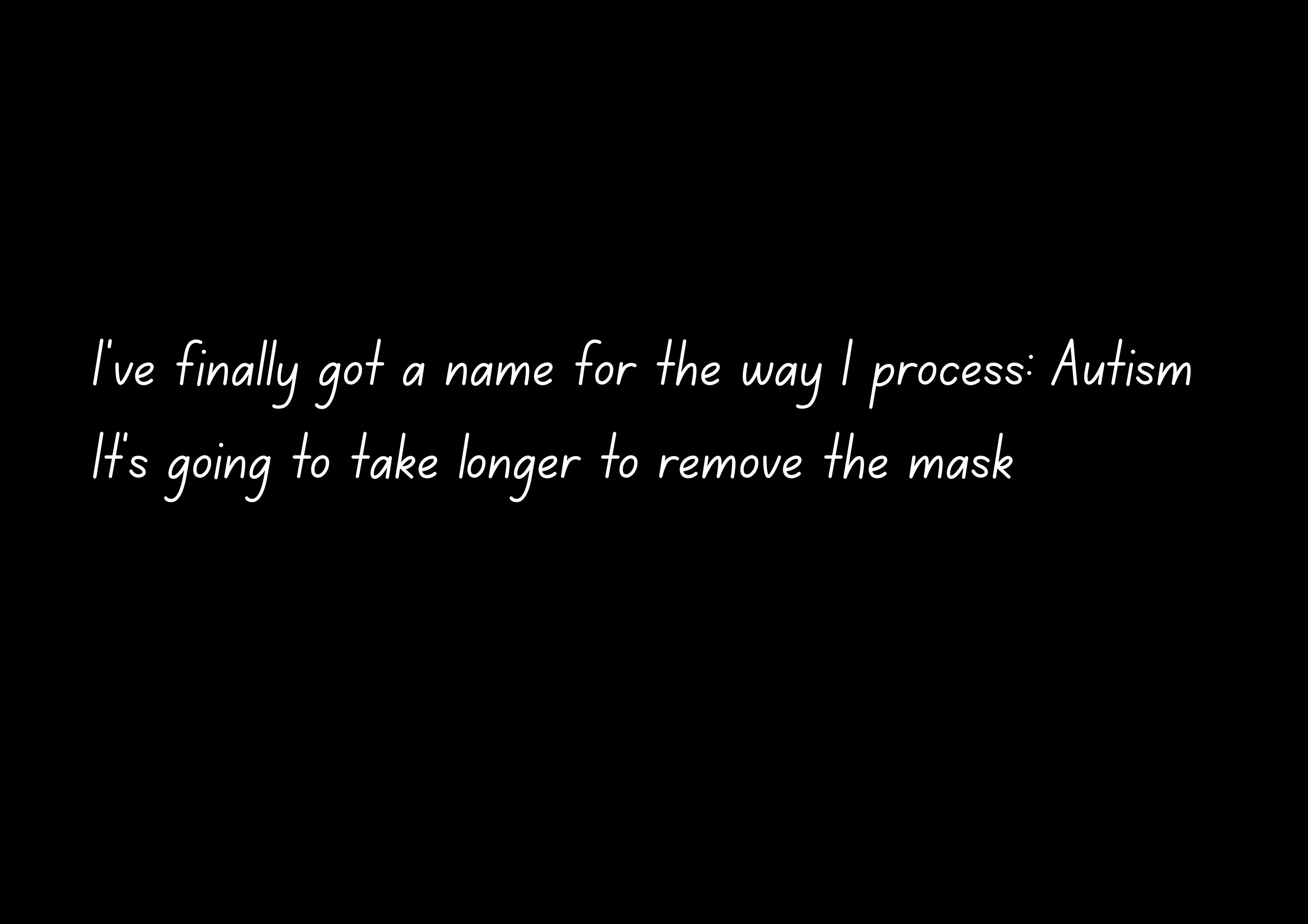 Confirmed: It's Autism (Remove the Mask) | Acrylic Print | Late Diagnosis