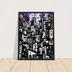Abstract Cityscape | Semi-Glossy Poster Framed | The Pattern Library 4b7a50f5-36a8-4778-99f9-658f07c540ff Print Material