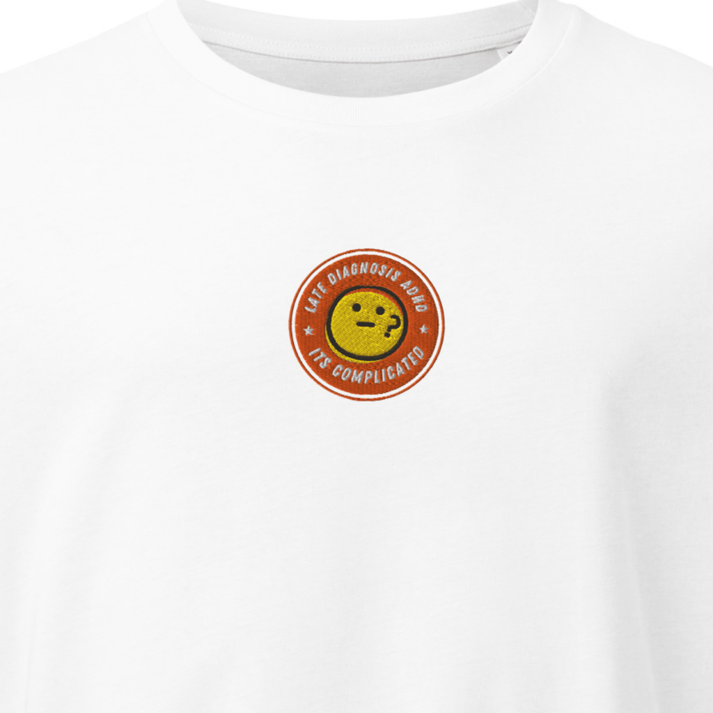 It's Complicated (ADHD) | Unisex Organic Mid-Light T-Shirt | Late Diagnosis 5_7d92d9ef-f52c-4350-8f2a-25a94eeb7b12 T-Shirt