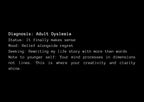 Diagnosis: Adult Dyslexia (Crystal) | Acrylic Print | Late Diagnosis