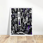 Abstract Cityscape (2) | Semi-Glossy Poster Framed | The Pattern Library 9626b0f7-c4d9-4e2b-bdf9-132615b669d0 Print Material