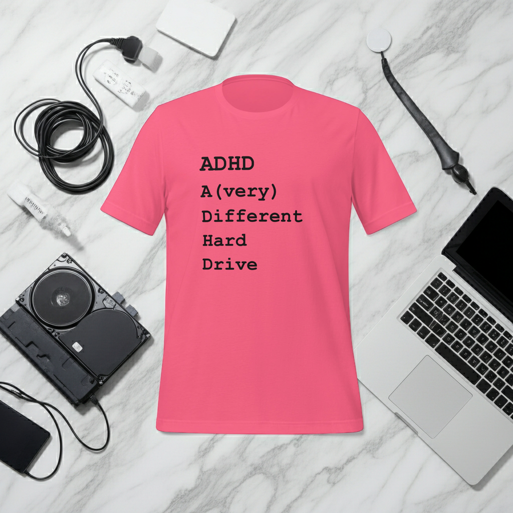 ADHD A (Very) Different Hard Drive | Unisex T-Shirt