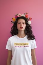 Proudly Dull Deeply Content | T-Shirt | The Neurospicy Store