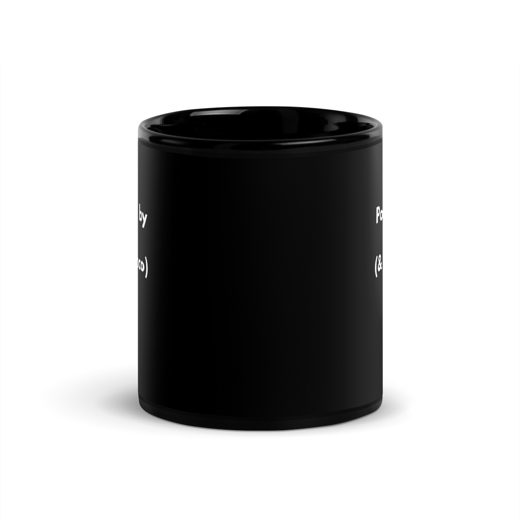 Powered by ADHD (& Prosecco) | Black Glossy Mug | The Neurospicy Store