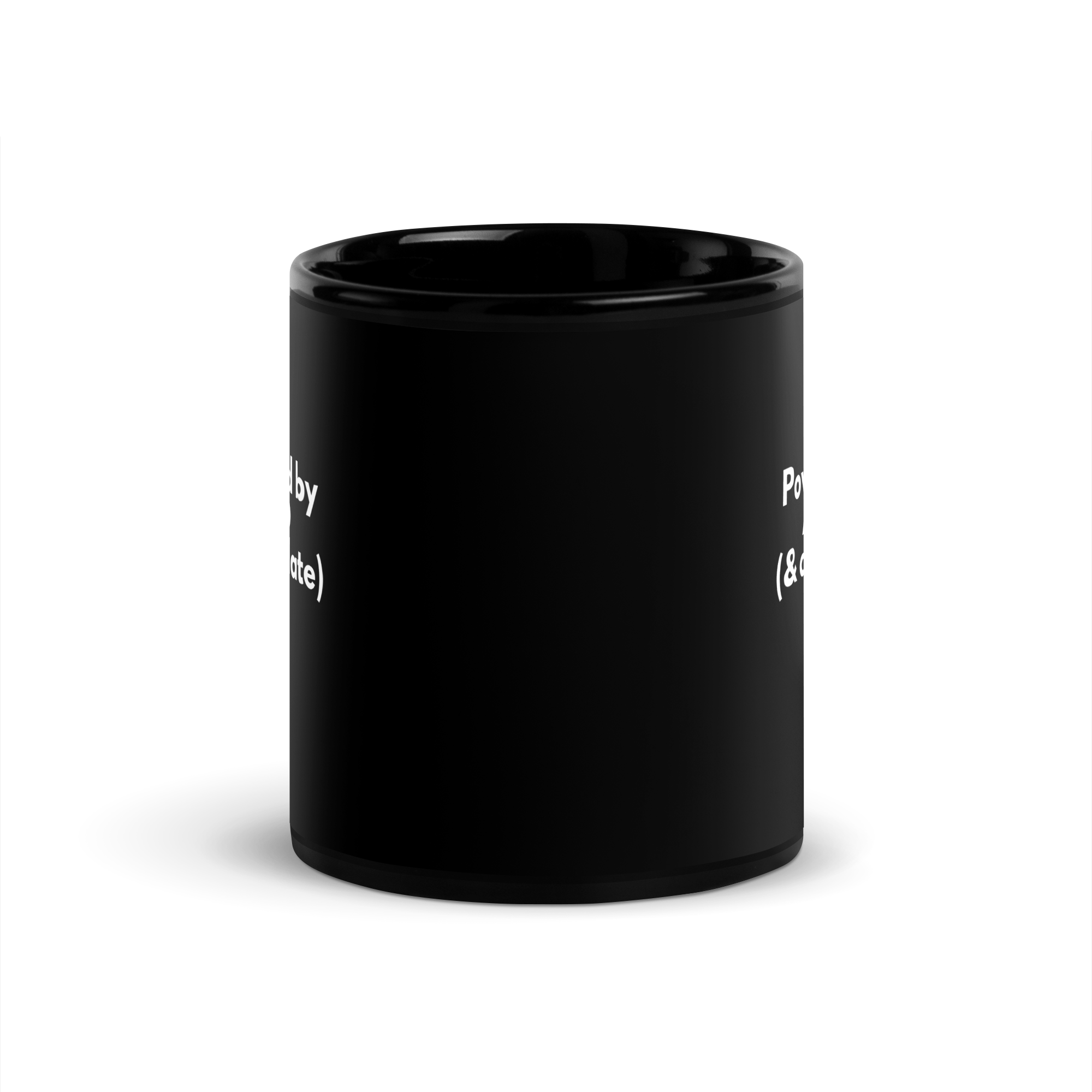 Powered by ADHD (& Chocolate) | Black Glossy Mug | The Neurospicy Store