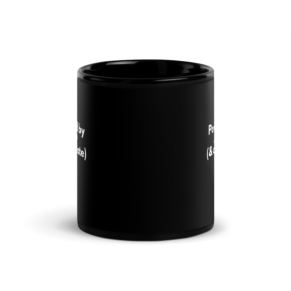 Powered by ADHD (& Chocolate) | Black Glossy Mug | The Neurospicy Store