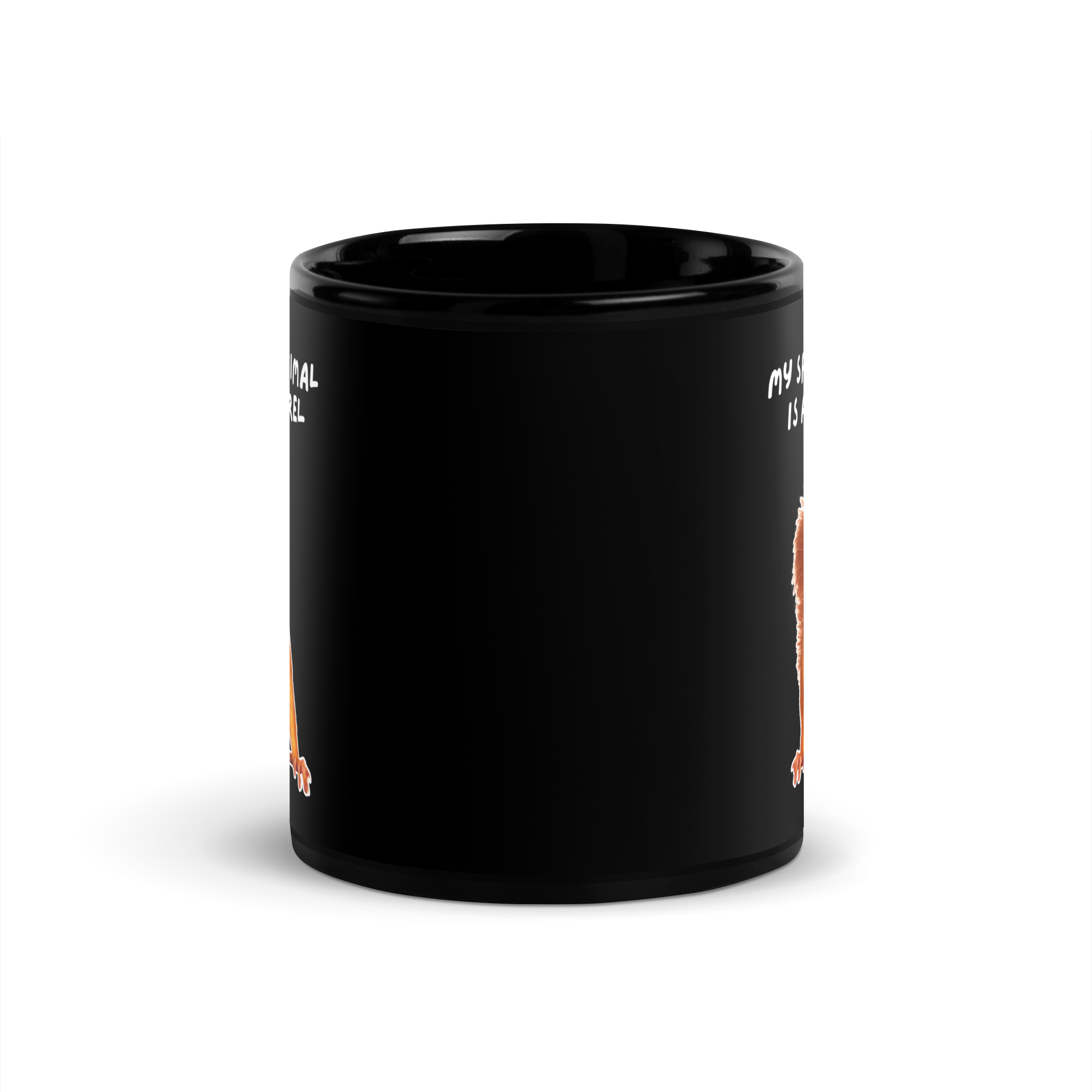 My Spirit Animal is A Squirrel | Black Glossy Mug | The Neurospicy Store