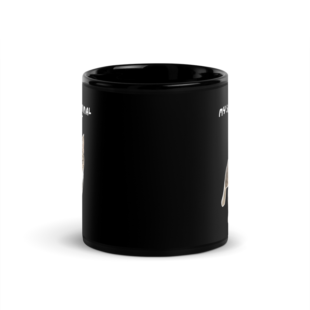 My Spirit Animal Is A Cat | Black Glossy Mug | The Neurospicy Store