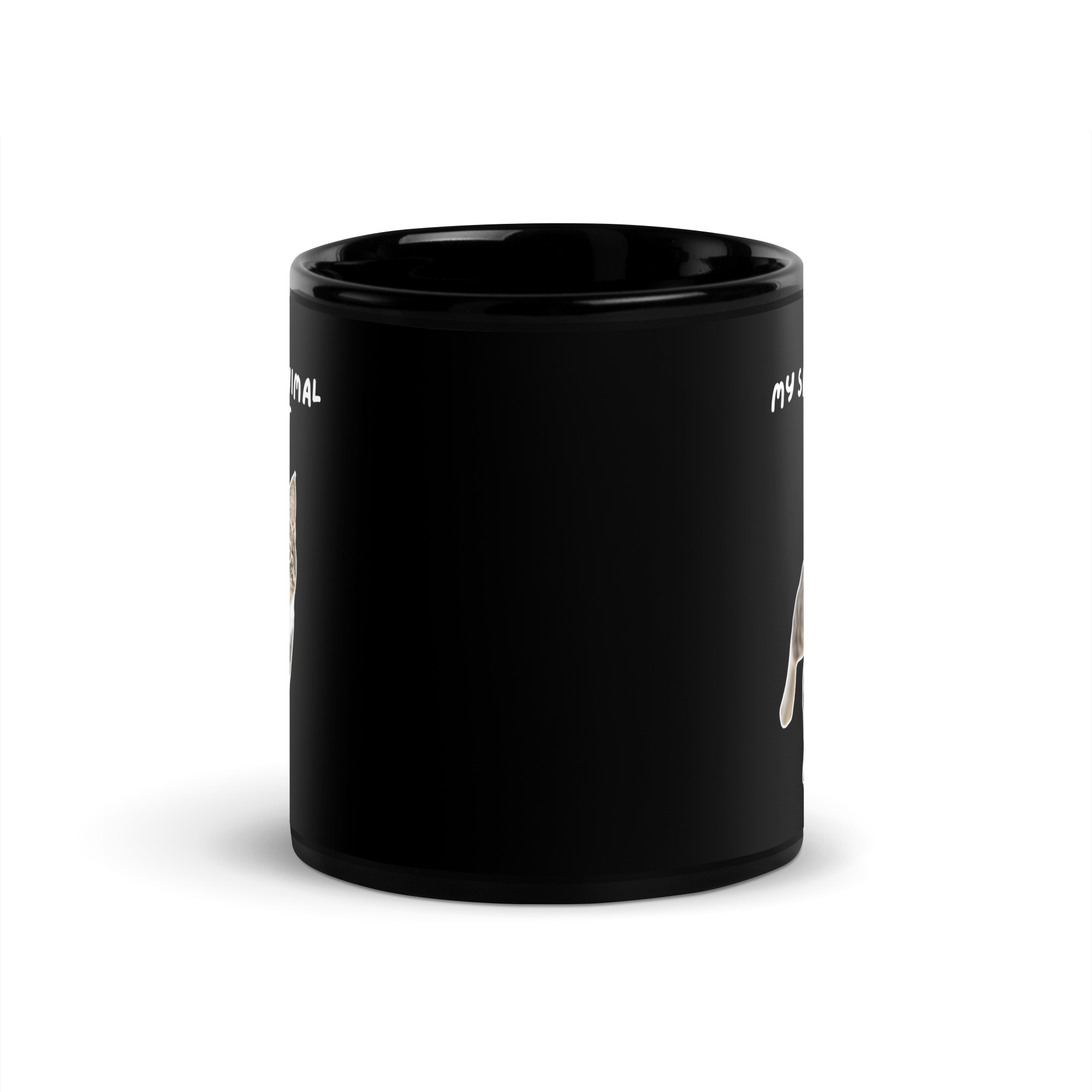 My Spirit Animal Is A Cat | Black Glossy Mug | The Neurospicy Store