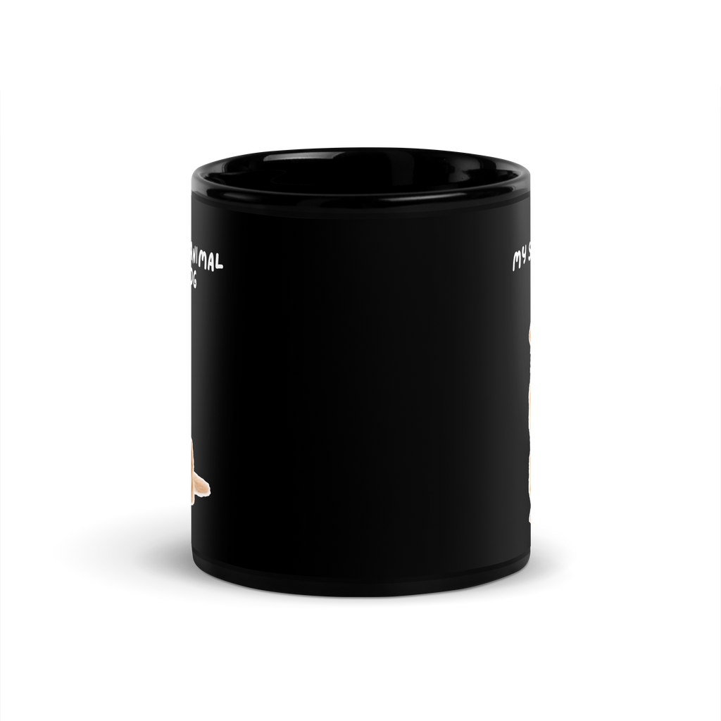 My Spirit Animal Is A Dog | Black Glossy Mug | The Neurospicy Store