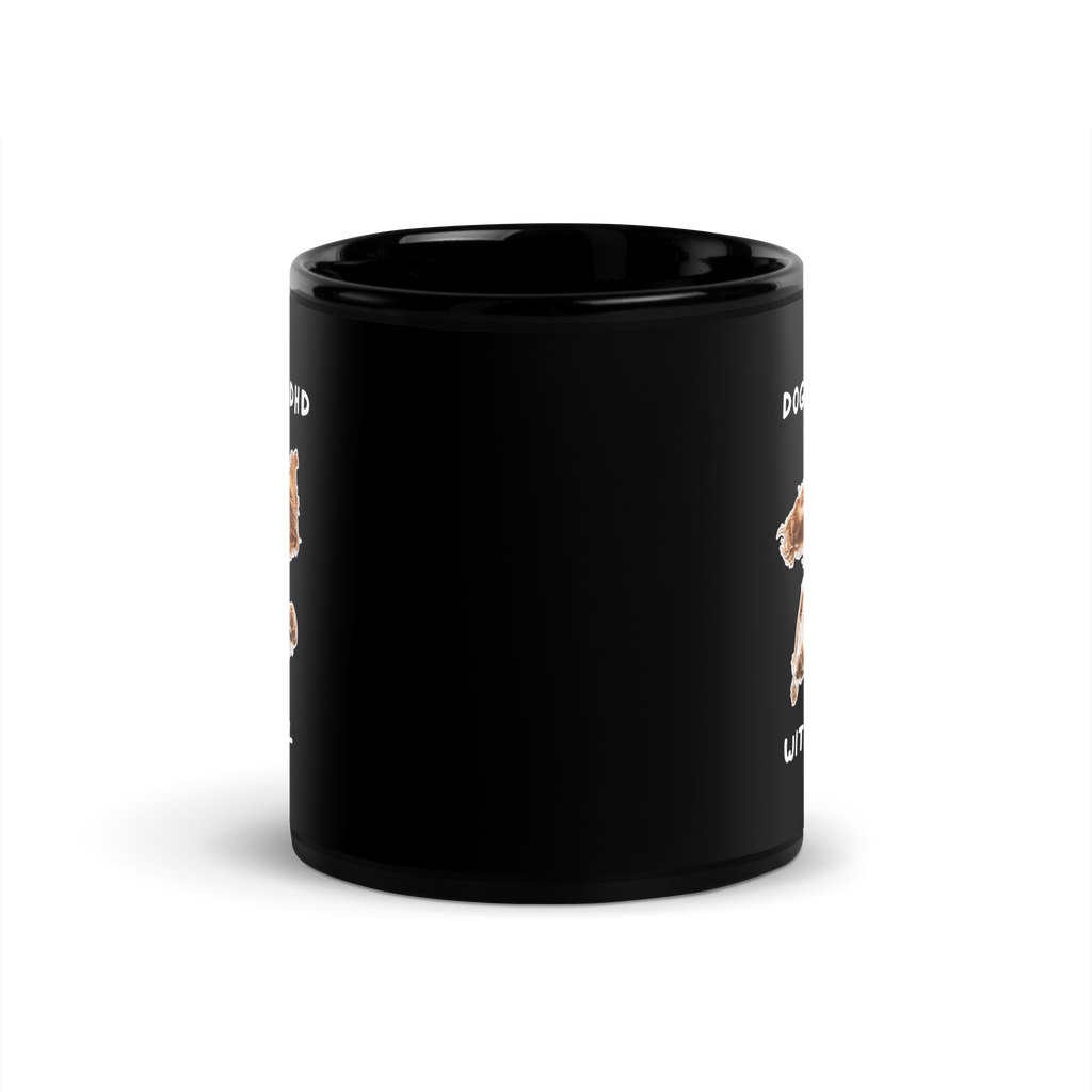 Dogs Are ADHD With a Tail | Glossy Black Mug | Dog Lovers black-glossy-mug-black-11-oz-front-67dc4db52d026 Kitchen & Dining > Drinkware > Mugs