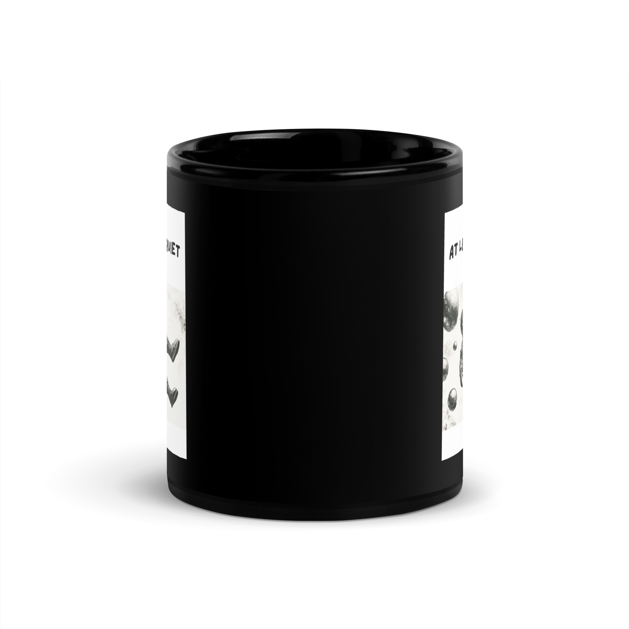At Least Its Quiet Up Here | Black Glossy Mug | The Neurospicy Store