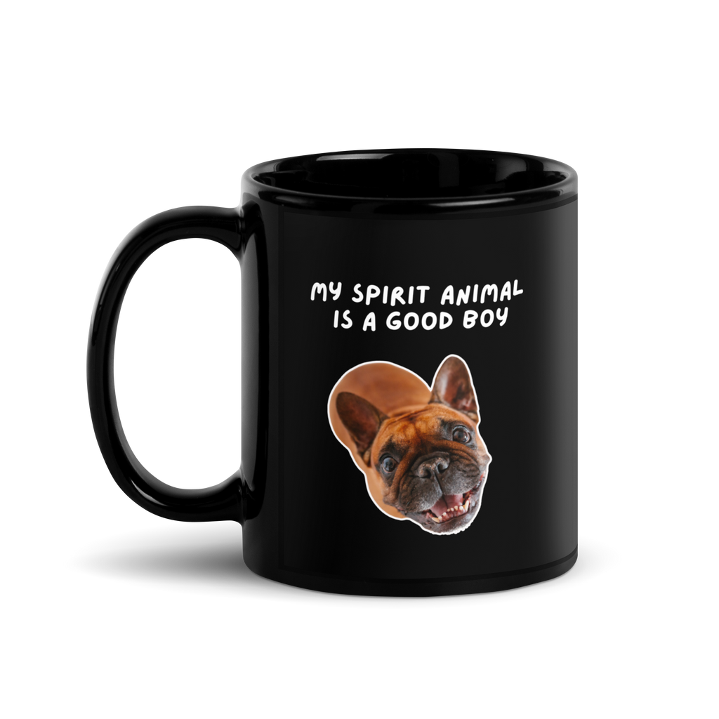My Spirit Animal Is A Good Boy | Black Glossy Mug | The Neurospicy Store 11 oz