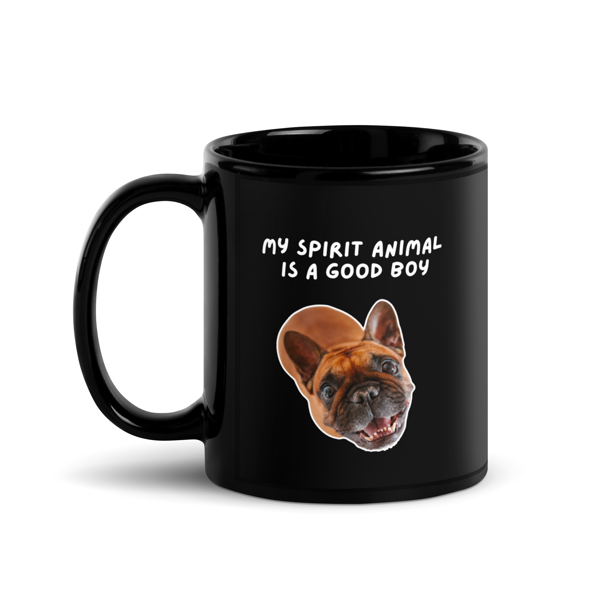 My Spirit Animal Is A Good Boy | Black Glossy Mug | The Neurospicy Store 11 oz