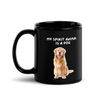 My Spirit Animal Is A Dog | Black Glossy Mug | The Neurospicy Store 11 oz