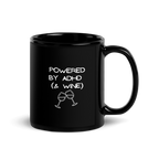 Powered by ADHD (& Wine) | Black Glossy Mug | The Neurospicy Store