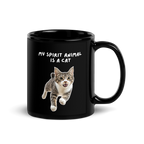 My Spirit Animal Is A Cat | Black Glossy Mug | The Neurospicy Store