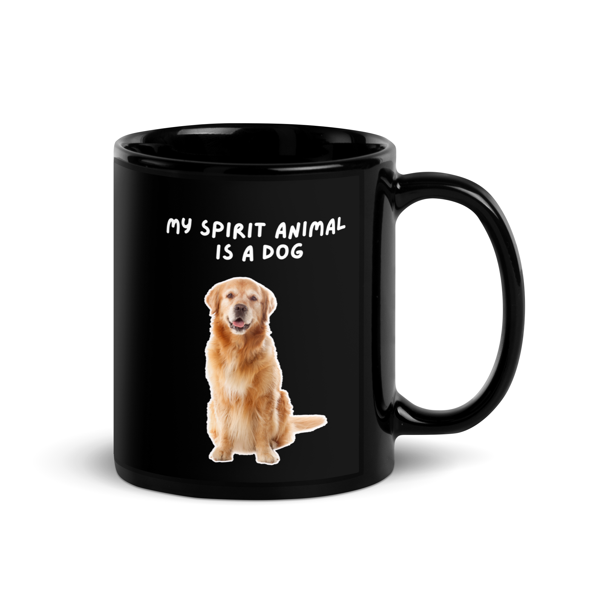 My Spirit Animal Is A Dog | Black Glossy Mug | The Neurospicy Store