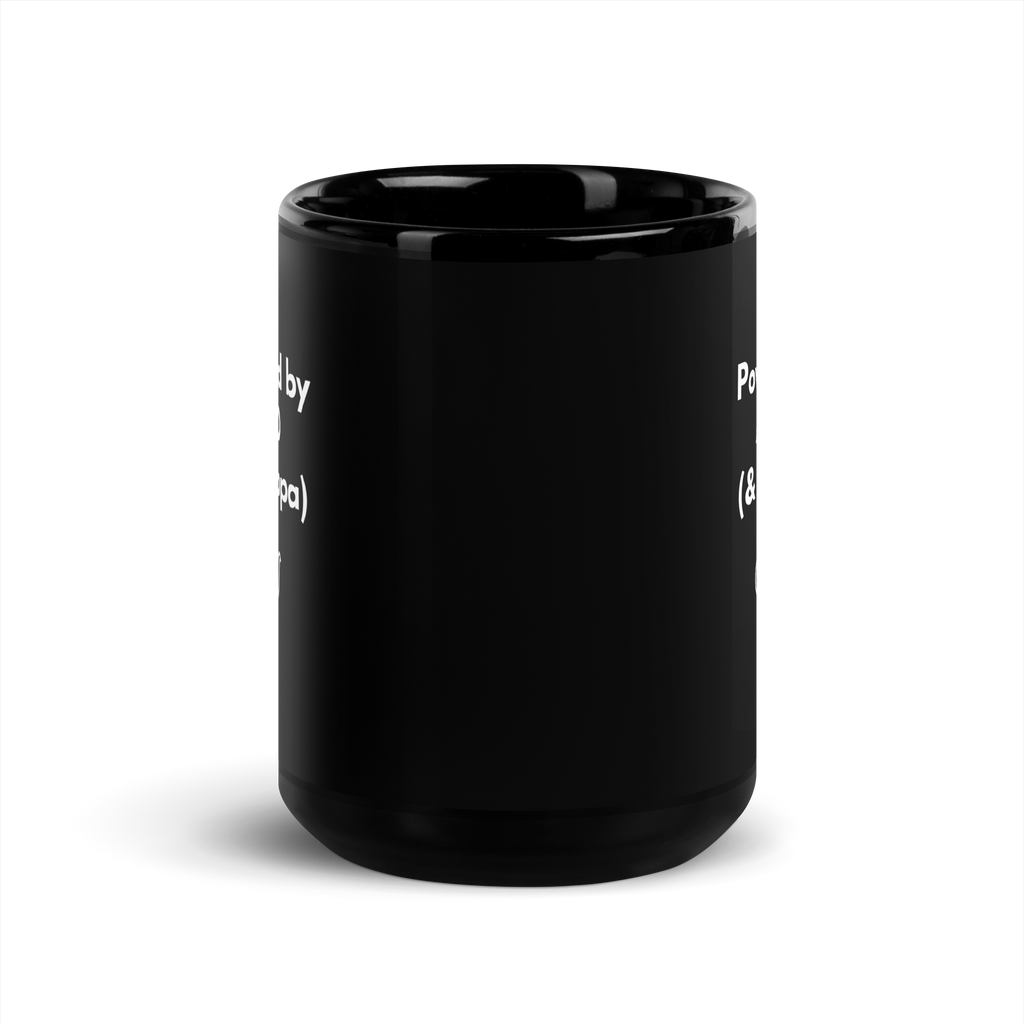 Powered by ADHD (& Cuppa) | Black Glossy Mug | The Neurospicy Store