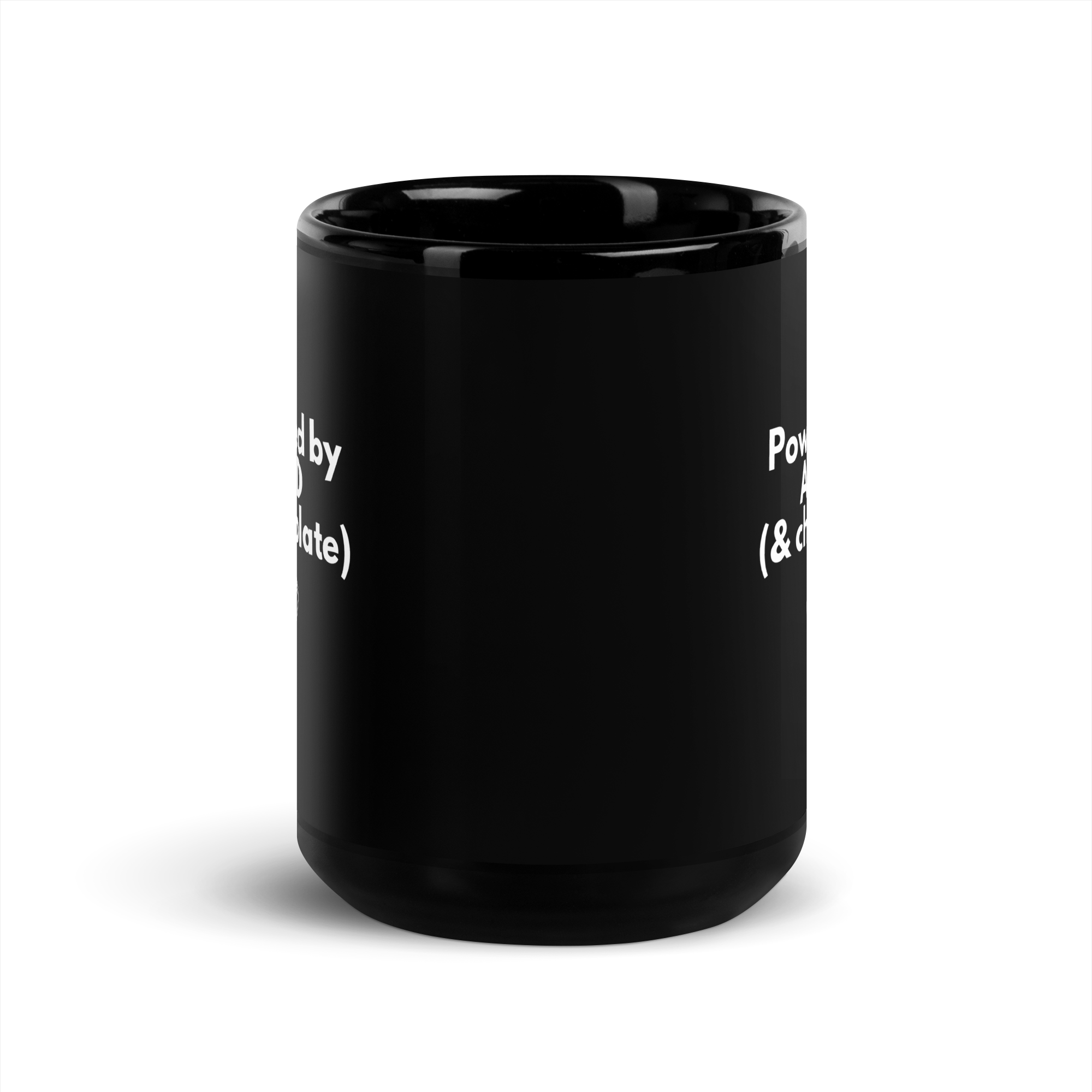 Powered by ADHD (& Chocolate) | Black Glossy Mug | The Neurospicy Store