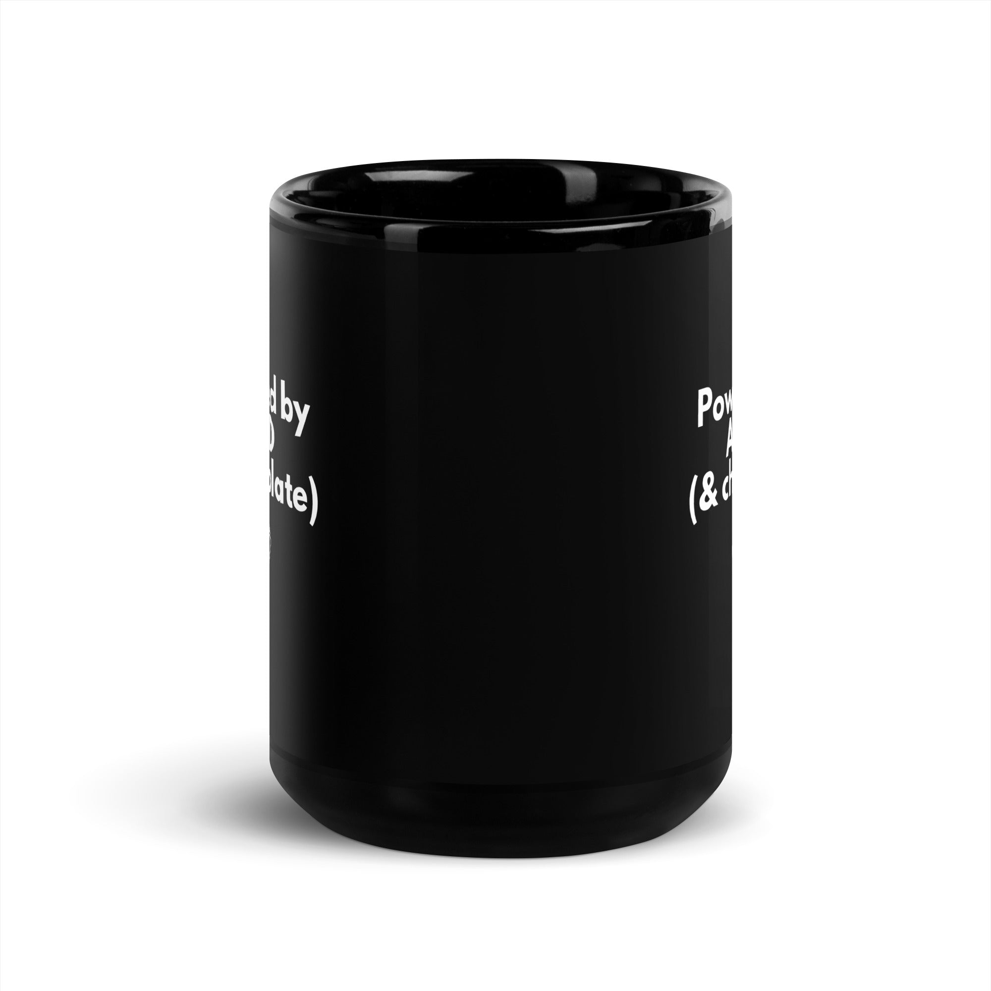 Powered by ADHD (& Chocolate) | Black Glossy Mug | The Neurospicy Store