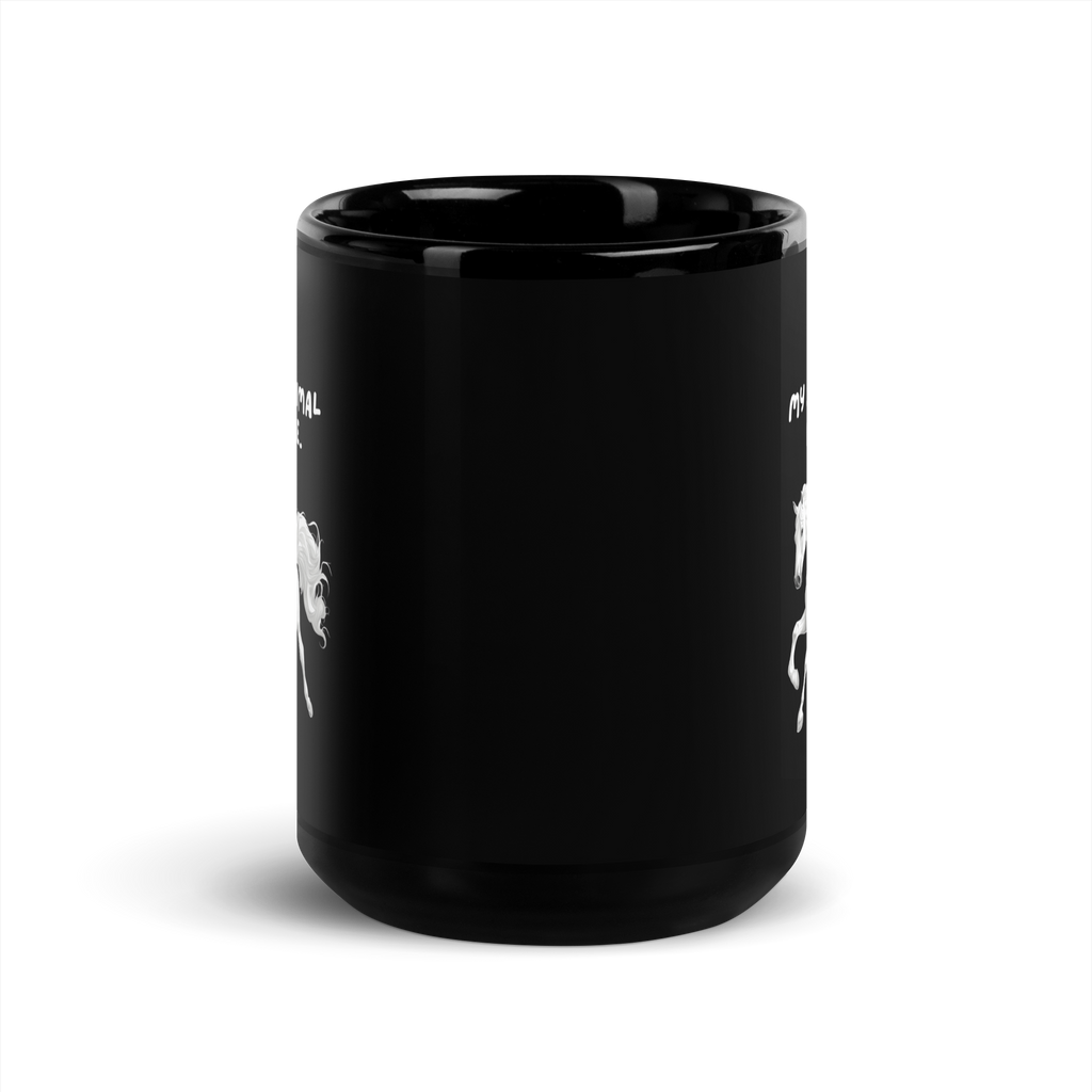 My Spirit Animal Is A Horse | Black Glossy Mug | The Neurospicy Store