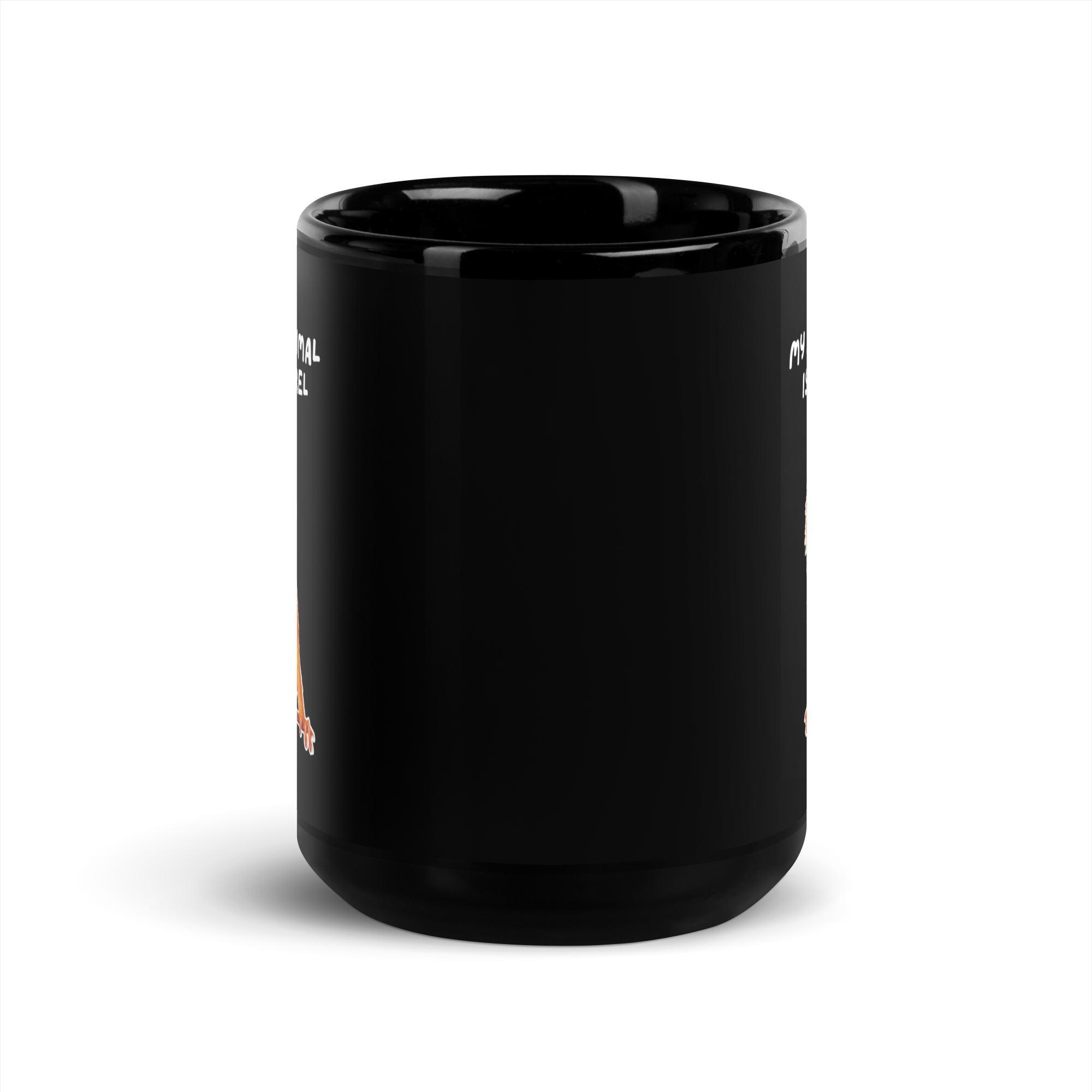 My Spirit Animal is A Squirrel | Black Glossy Mug | The Neurospicy Store