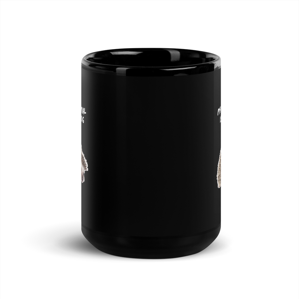 My Spirit Animal is A hedgehog | Black Glossy Mug | The Neurospicy Store