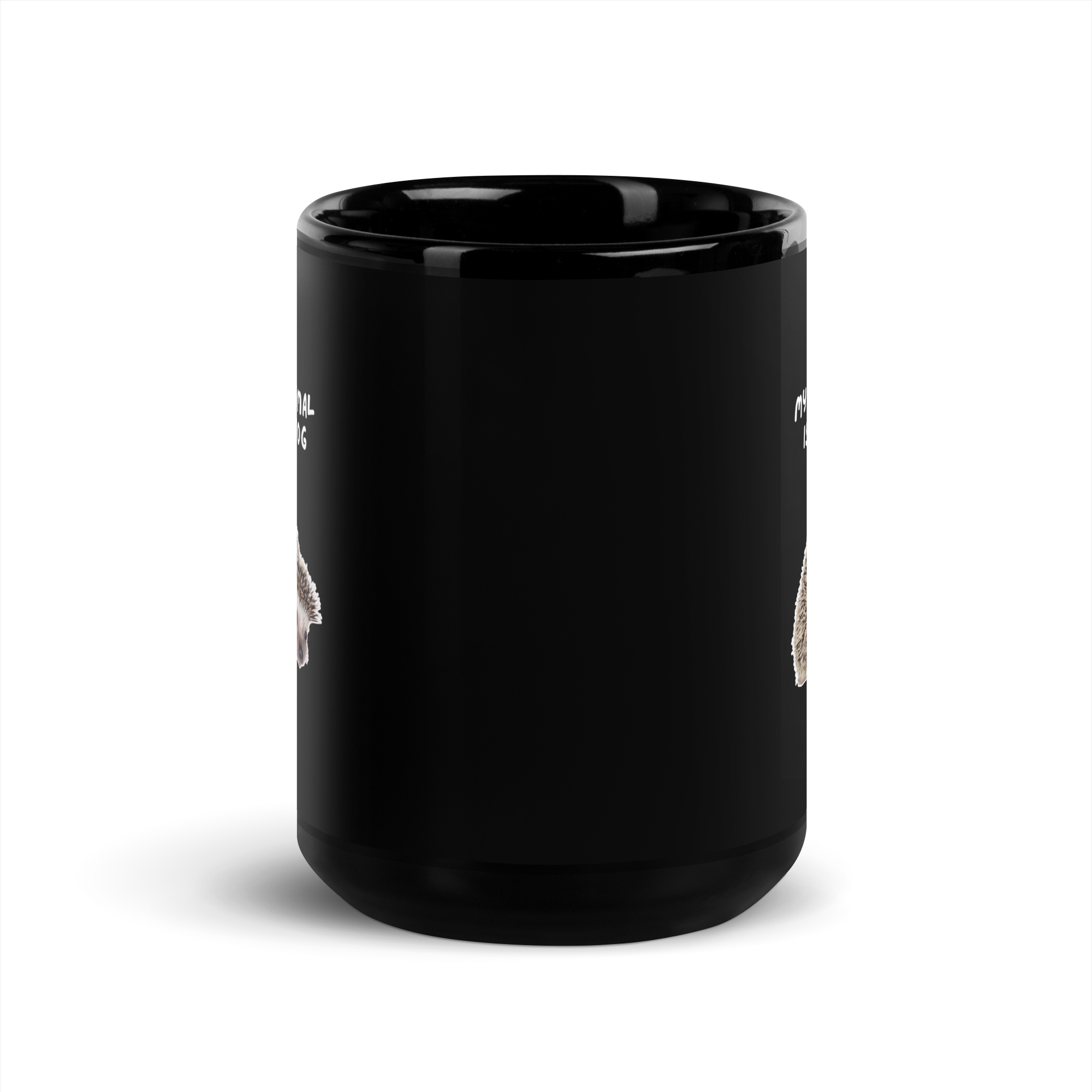 My Spirit Animal is A hedgehog | Black Glossy Mug | The Neurospicy Store