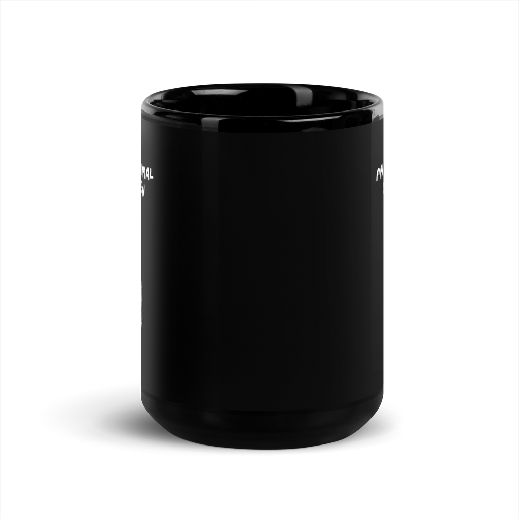 My Spirit Animal Is A Chicken | Black Glossy Mug | The Neurospicy Store