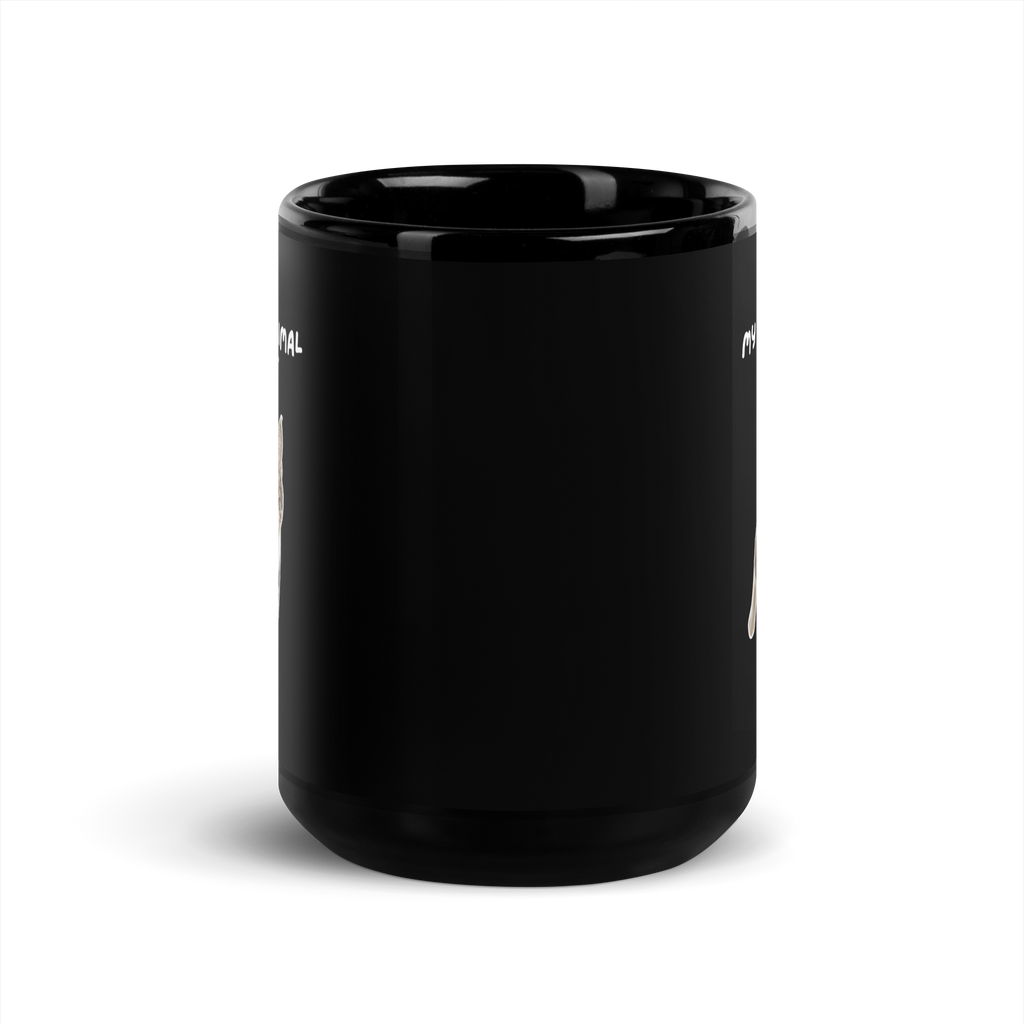 My Spirit Animal Is A Cat | Black Glossy Mug | The Neurospicy Store