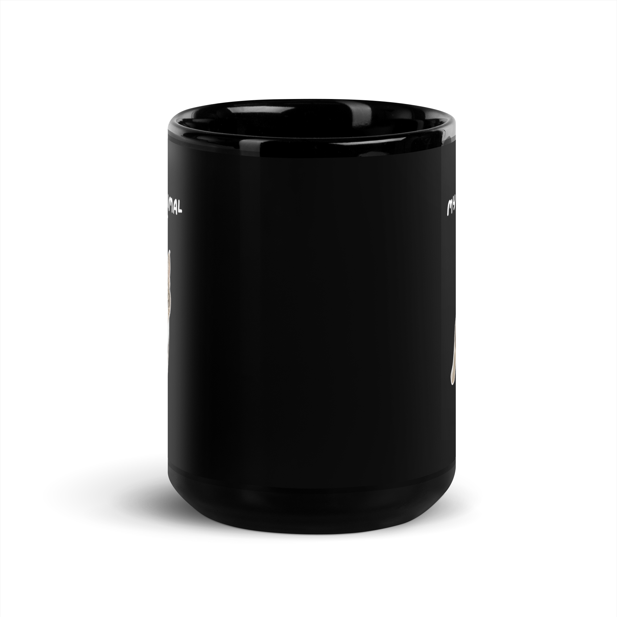 My Spirit Animal Is A Cat | Black Glossy Mug | The Neurospicy Store