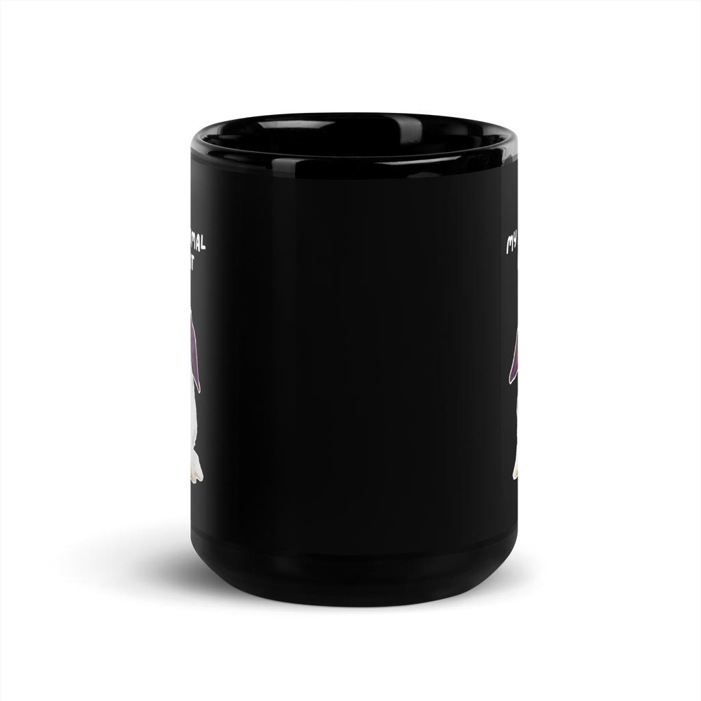 My Spirit Animal Is A Rabbit | Black Glossy Mug | The Neurospicy Store