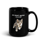 My Spirit Animal Is A Cat | Black Glossy Mug | The Neurospicy Store