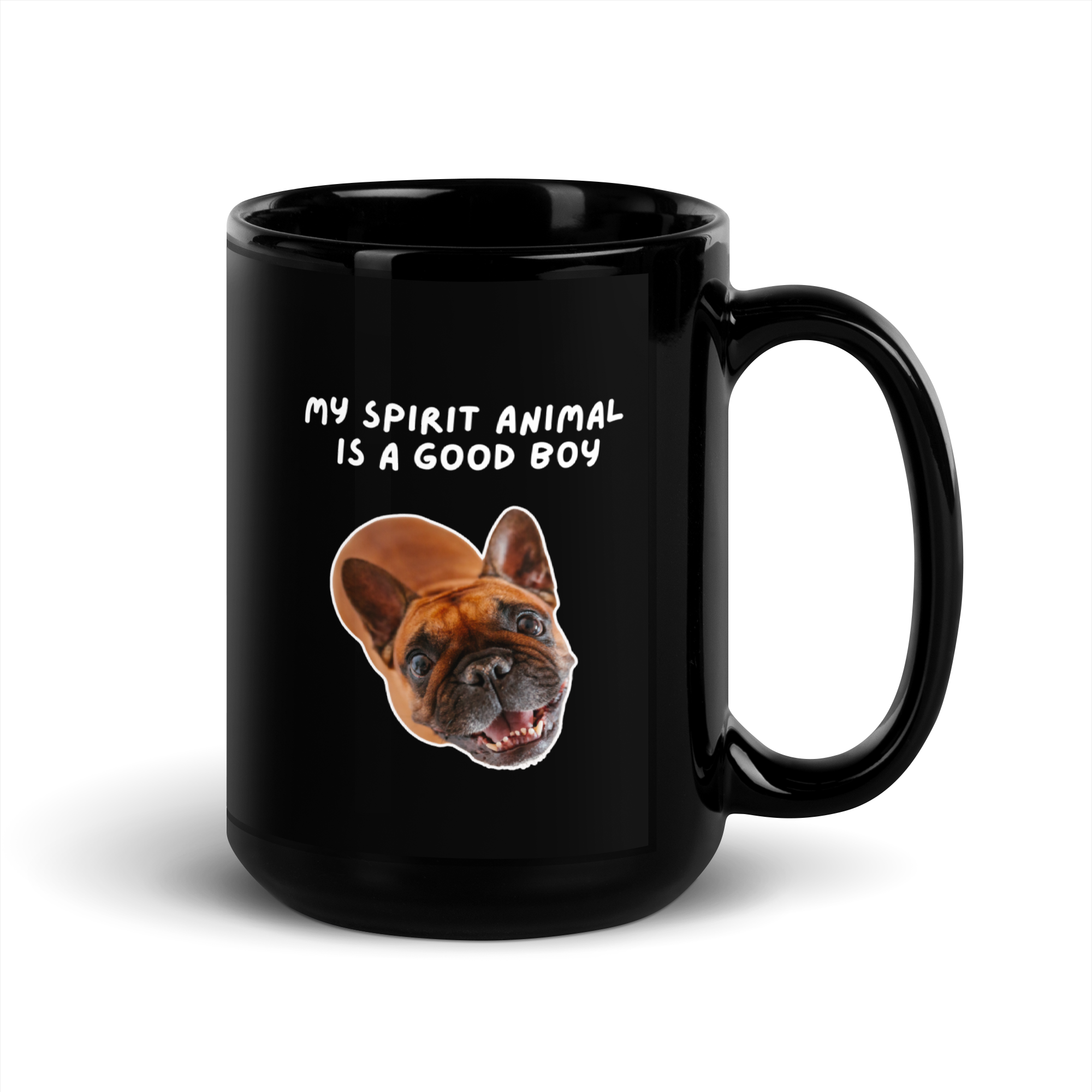 My Spirit Animal Is A Good Boy | Black Glossy Mug | The Neurospicy Store