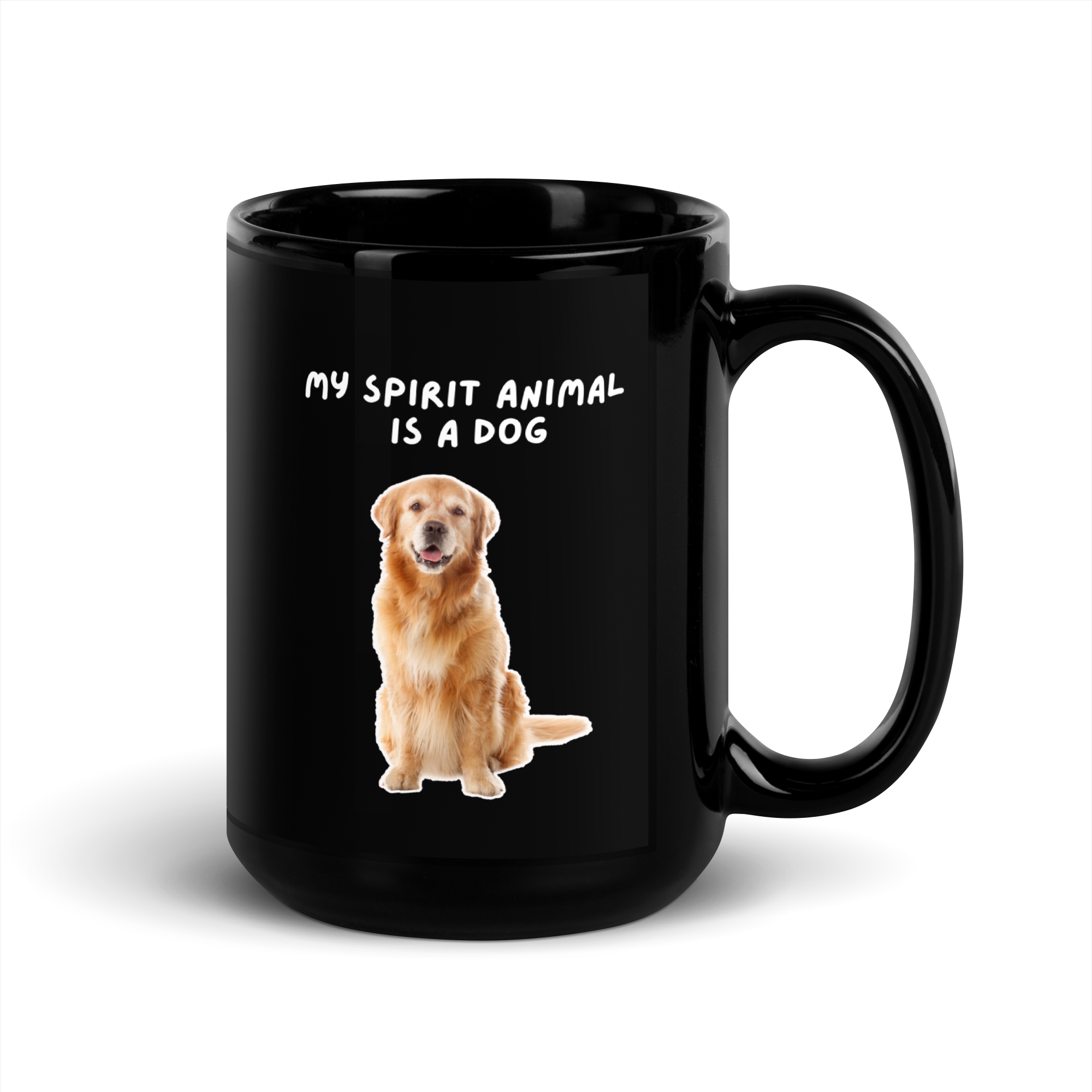 My Spirit Animal Is A Dog | Black Glossy Mug | The Neurospicy Store