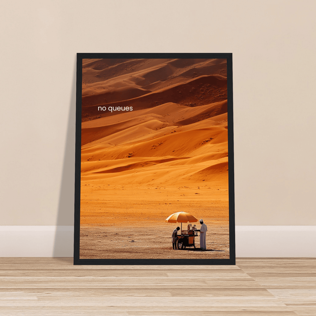 No Queues | Semi-Glossy Poster Framed | Decompression Chamber