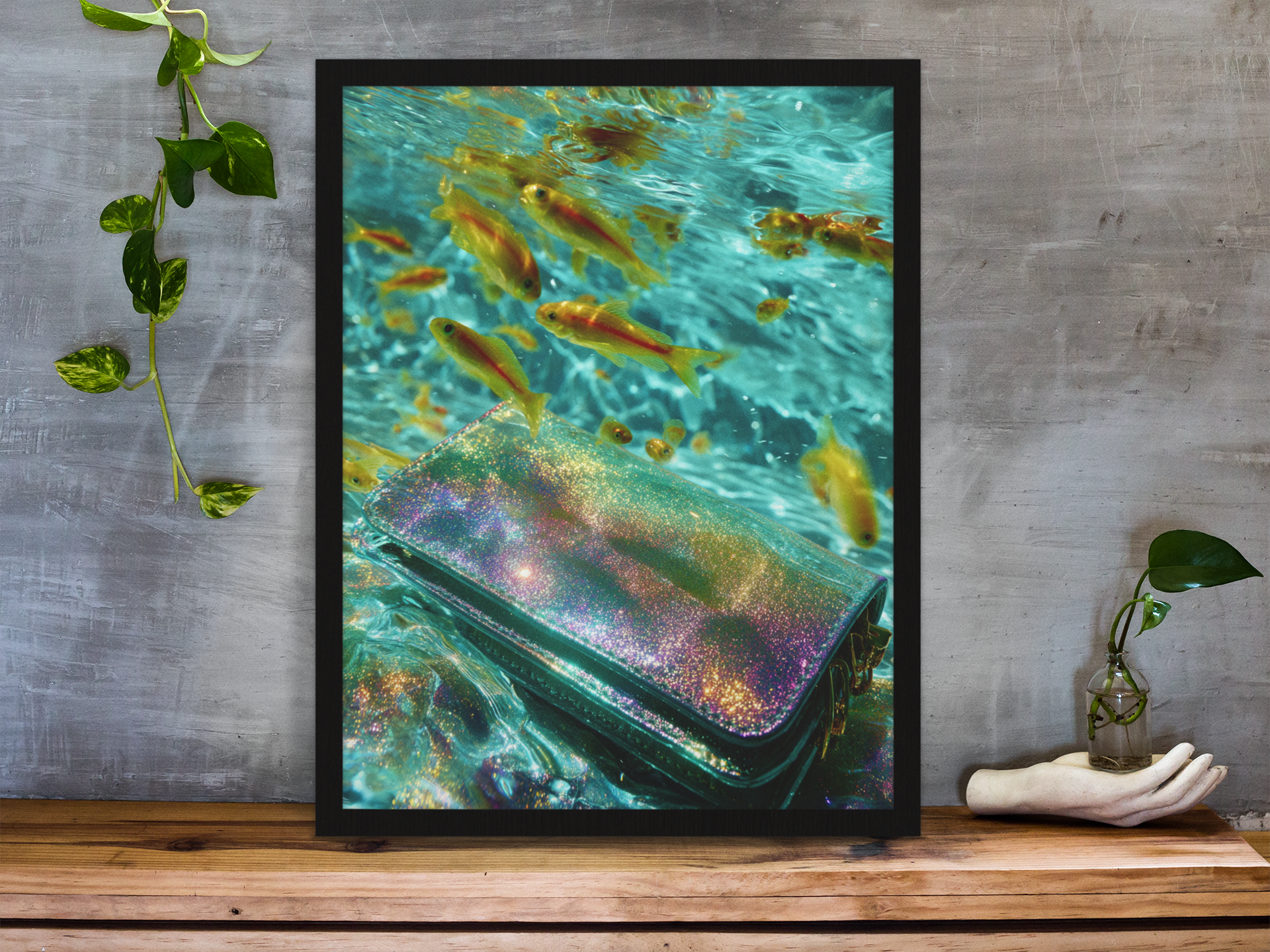 Lost at Sea (A) | Semi-Glossy Poster Framed | Club Dopamine