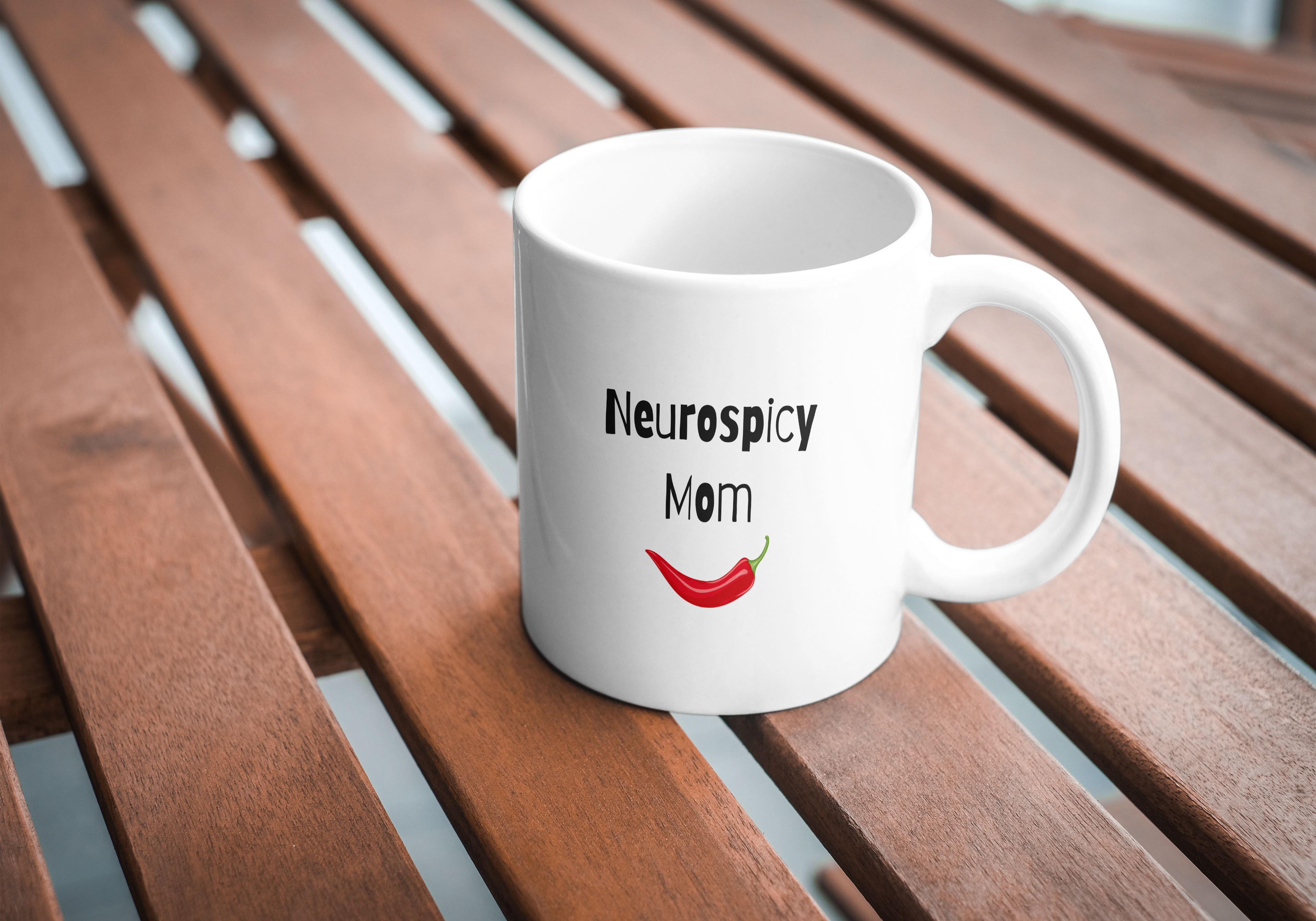 Neurospicy Mom | White Glossy Mug | The Neurospicy Store
