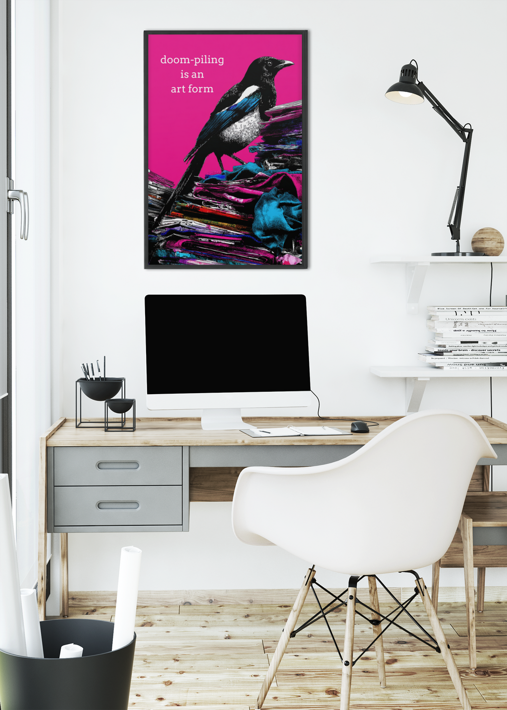 Doom Piling Is Art | Semi-Glossy Poster Framed | Sass & Spoons