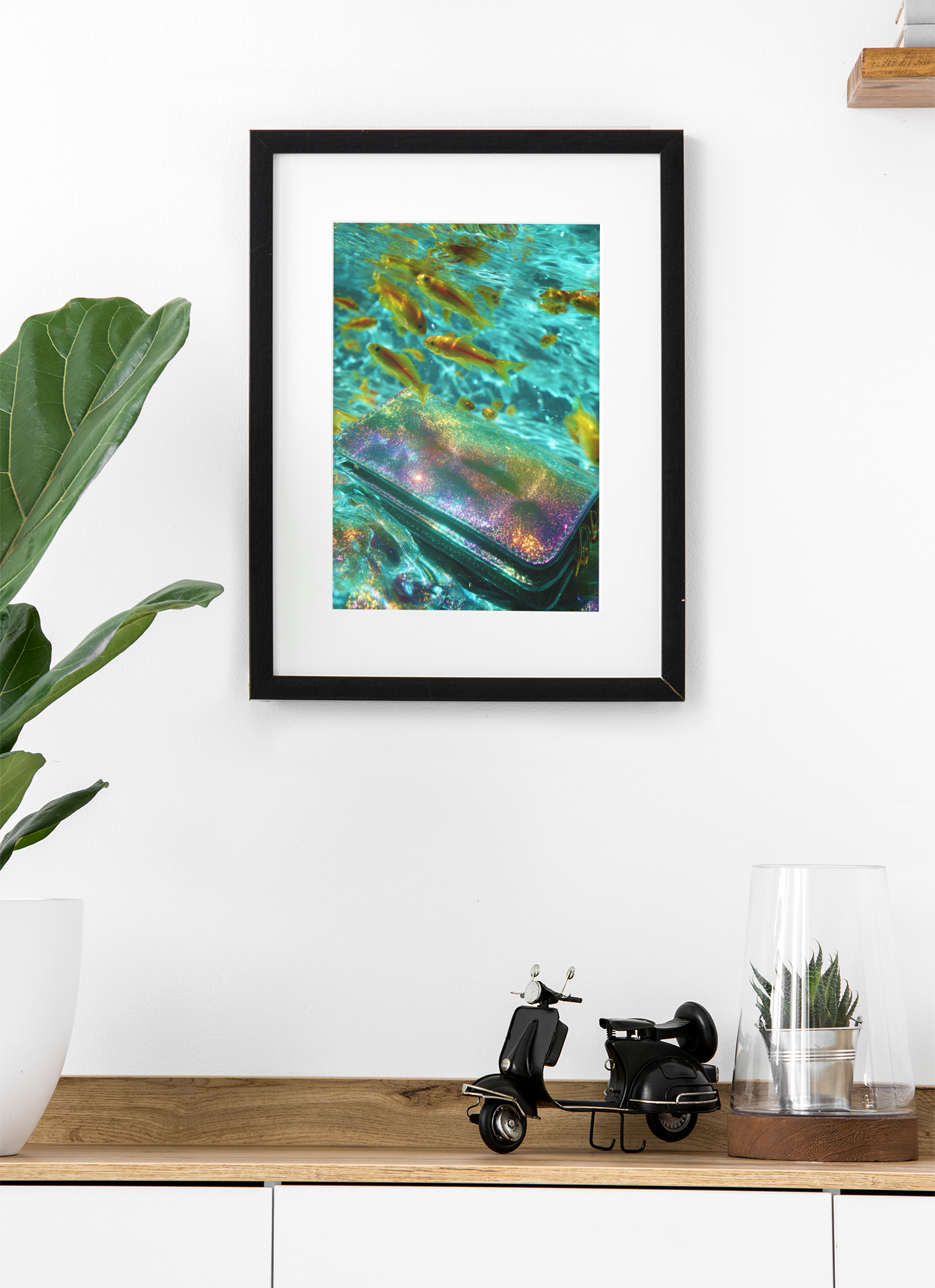 Lost at Sea (A) | Semi-Glossy Poster Framed | Club Dopamine