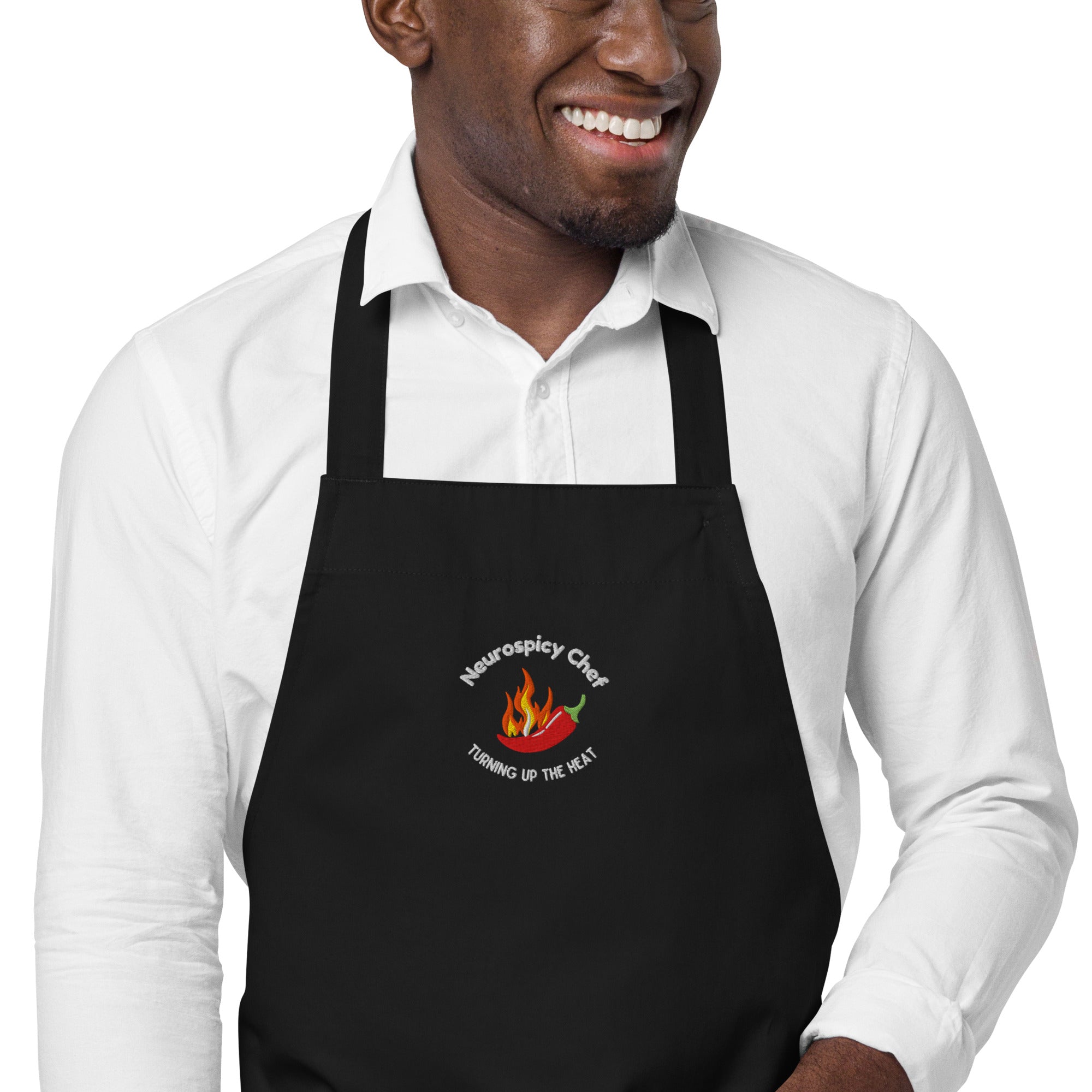 Neurospicy Chef Turning Up The Heat | Embroidered Apron | The Neurospicy Store Default Title