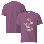 Not a Team Player | Unisex Garment-Dyed Heavyweight T-Shirt | Sass & Spoons unisex-garment-dyed-heavyweight-t-shirt-berry-front-and-back-69fa08310c043 T-Shirt