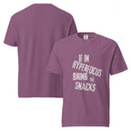 Hyperfocus ... Bring Snacks. | Unisex Garment-Dyed Heavyweight Tee | Sass & Spoons unisex-garment-dyed-heavyweight-t-shirt-berry-front-and-back-69fa0bf24fb75 T-Shirt