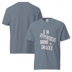 Hyperfocus ... Bring Snacks. | Unisex Garment-Dyed Heavyweight Tee | Sass & Spoons unisex-garment-dyed-heavyweight-t-shirt-blue-jean-front-and-back-69fa0bf2517bd T-Shirt