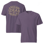 A Million Ideas A Minute | Unisex Garment-Dyed T-Shirt | Zero Apologies unisex-garment-dyed-heavyweight-t-shirt-grape-front-and-back-6a5d1983a6690 T-Shirt