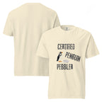 Certified Penguin Pebbler | Unisex Garment-Dyed Heavyweight Tee | Sass & Spoons unisex-garment-dyed-heavyweight-t-shirt-ivory-front-and-back-69fa0da579aa8 T-Shirt