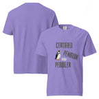 Certified Penguin Pebbler | Unisex Garment-Dyed Heavyweight Tee | Sass & Spoons unisex-garment-dyed-heavyweight-t-shirt-violet-front-and-back-69fa0da579bb2 T-Shirt