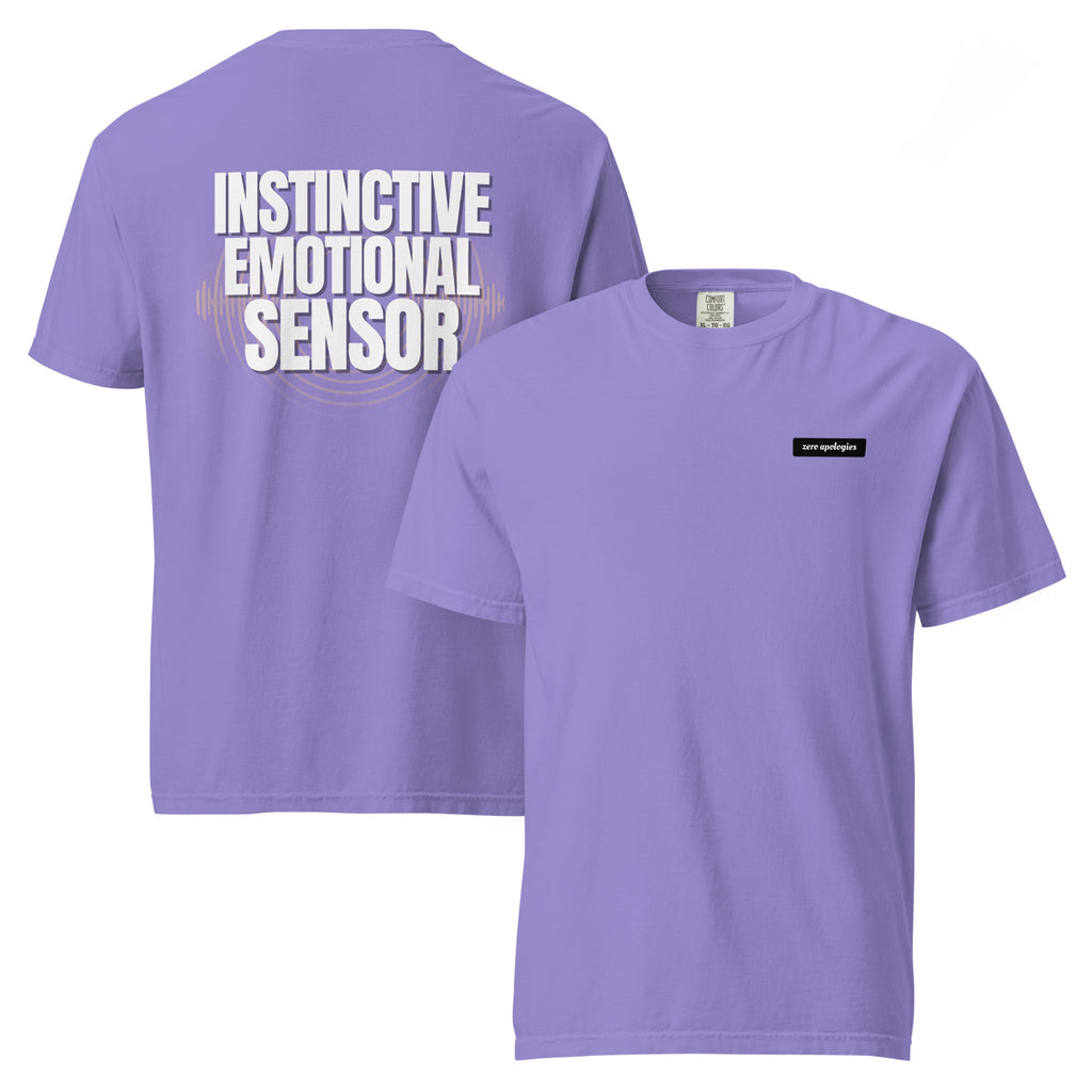 Emotional Sensor | Unisex Garment-Dyed T-Shirt | Zero Apologies unisex-garment-dyed-heavyweight-t-shirt-violet-front-and-back-6a58fb12695bc T-Shirt